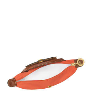 Longchamp Le Pliage Original Orange Pouch with Handle